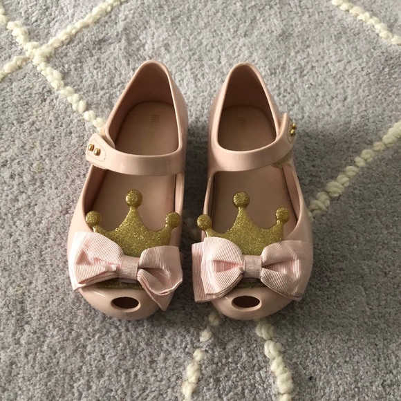 Melissa Girls Shoes Ballerina Princess Kids Crown Party Holiday Sandals Glitter